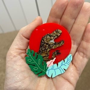 La Vidriola Dinosaur Brooch